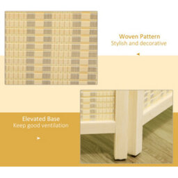 Homcom 4 Panel Folding Room Divider 170Cm Wall Privacy Screen Protector Natural - thumbnail 4