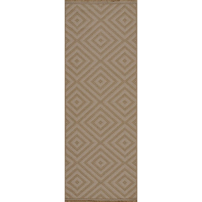 Livabliss Mystery-Washable Tan Beige Ivory Modern Living Dining Jute Rug 79 X 220 Cm Easy Care, Non Shedding - image 1