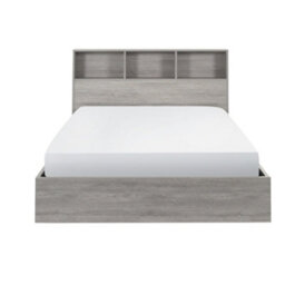 Julian Bowen Bali 135Cm Double Grey Oak Effect Bookcase Shelf Headboard Lift-Up Ottoman Storage Bed - thumbnail 6