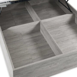 Julian Bowen Bali 135Cm Double Grey Oak Effect Bookcase Shelf Headboard Lift-Up Ottoman Storage Bed - thumbnail 8
