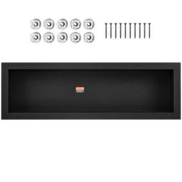 Vevor Shower Niche Ready For Tile 40.64X127Cm, Single Shelf Organizer, Sealed Black - thumbnail 1