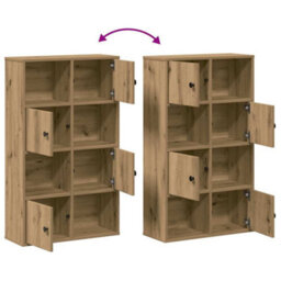 Berkfield Durable Bookcase Artisan Oak 60X24X101.5 Cm Engineered Wood - thumbnail 8