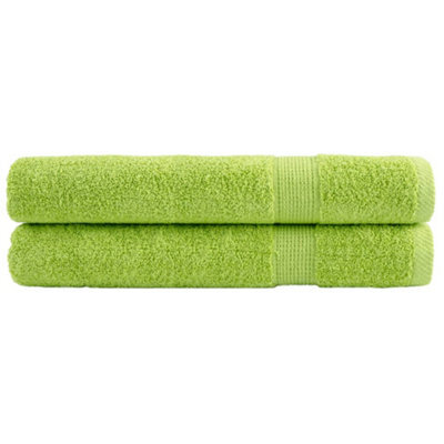 Berkfield Premium Towels Solund 2 Pcs Apple Green 100X200 Cm 600 Gsm - image 1