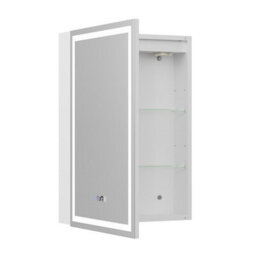 Thehotsale 1 Door Wall Mounted Bathroom Mirror Cabinet With Led And Shaver Socket - thumbnail 4