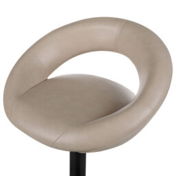 Beliani Set Of 2 Bar Chairs Peoria Faux Leather Swivel Light Beige - thumbnail 8