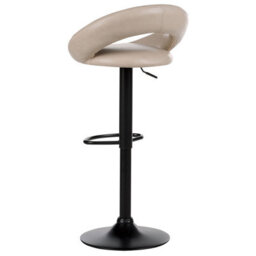 Beliani Set Of 2 Bar Chairs Peoria Faux Leather Swivel Light Beige - thumbnail 7