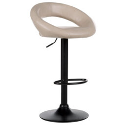 Beliani Set Of 2 Bar Chairs Peoria Faux Leather Swivel Light Beige - thumbnail 5