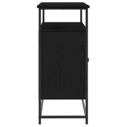 Berkfield Sideboard Black Oak 100X35X80 Cm Engineered Wood And Steel - thumbnail 7