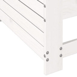 Berkfield Garden Armrest Sofa With Cushion White Solid Wood Pine - thumbnail 7