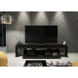 Tv Unit Nova 200Cm - Black With Gloss Doors - thumbnail 7