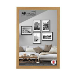 "AK Frames Sleek 18X16"" Oak Thin Modern Picture Frame - Slim And Design For Posters, Prints And Photos - Elegant Wall Frame Decor" - thumbnail 1