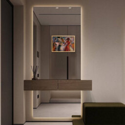 "AK Frames Sleek 18X16"" Oak Thin Modern Picture Frame - Slim And Design For Posters, Prints And Photos - Elegant Wall Frame Decor" - thumbnail 5