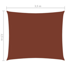 Berkfield Sunshade Sail Oxford Fabric Rectangular 2.5X3.5 M Terracotta - thumbnail 6