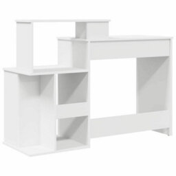 Berkfield Modern Desk With Storage White 120.5X44X88.5 Cm Engineered Wood - thumbnail 8