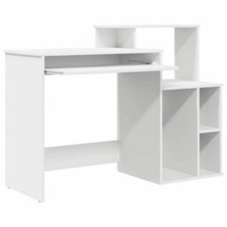 Berkfield Modern Desk With Storage White 120.5X44X88.5 Cm Engineered Wood - thumbnail 5