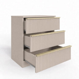 Green 3 Drawer Chest Of Drawers Bedroom Storage Unit - thumbnail 4