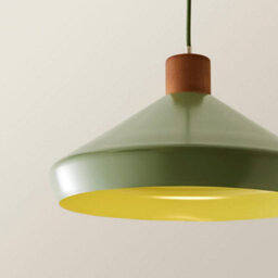 Valuelights Parker Green And Walnut Pendant Ceiling Light And Bulb - thumbnail 5