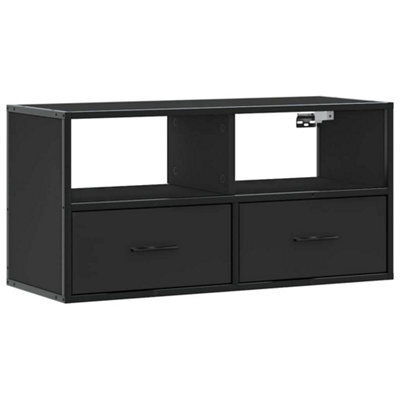 Berkfield Industrial Tv Cabinet Black 80X31X39.5 Cm Engineered Wood And Metal - image 1
