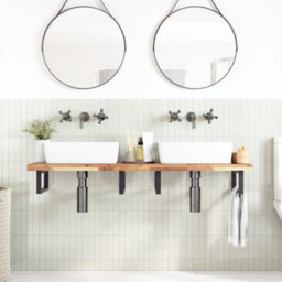 Berkfield Bathroom Vanity Top Untreated 160X40X4 Cm Solid Wood Acacia - thumbnail 2
