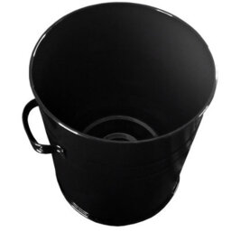 Ketobarrow Black Ash Bin Bucket With Flat Lid & Handles For Fireplaces Fire Pits Wood Coal Burning Stove Metal Charcoal Box - thumbnail 7