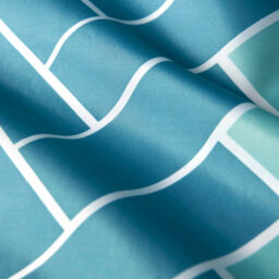Neel Blue Geometric Blue & White Polyester Shower Curtain, Water-Resistant Bathroom Curtain With 12 Hooks - 180X200Cm - thumbnail 7