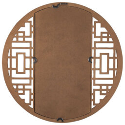 Beliani Wall Mirror Firminy 60 Cm 60 Cm Fir Wood Light Brown - thumbnail 4