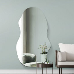 "Mirroroutlet The Lacuna Frameless Pond Wall Mirror 63"" X 28"" (160Cm X 70Cm)" - thumbnail 1