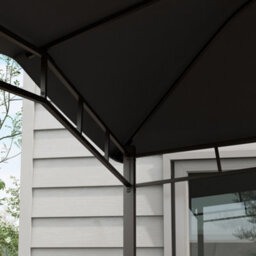 Outsunny 3X3(M) Outdoor Patio Gazebo Pavilion Canopy Tent Steel Frame Grey - thumbnail 9
