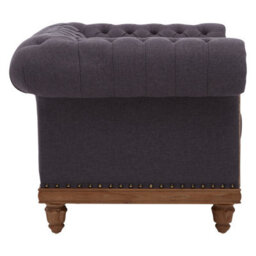 Orsina Cabra Chesterfield Graphite Chair - thumbnail 3
