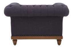 Orsina Cabra Chesterfield Graphite Chair - thumbnail 2