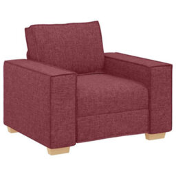 Vidaxl Sofa Set With Cushion 3 Pcs Wine Red 220 X 78 X 84 Cm Fabric - thumbnail 4