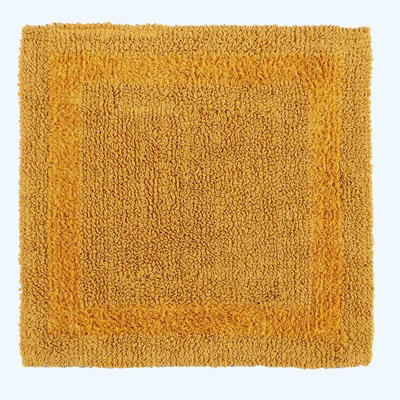 Homescapes Luxury Reversible Cotton Shower Mat - Mustard - image 1