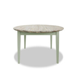 Statement Furniture Florence Round Oval Extendable Kitchen Dining Table In Sage Green - thumbnail 5