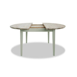 Statement Furniture Florence Round Oval Extendable Kitchen Dining Table In Sage Green - thumbnail 4