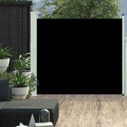 Walplus Patio Retractable Side Awning Garden Sun Shade Canopy Gazebo For Back Door, Porch, Patio 100X300 Cm Black - thumbnail 1