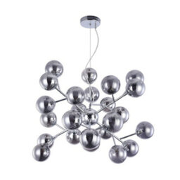 Luminosa Lighting Luminosa Dallas Ceiling Pendant Lamp Chrome, 24 Light, G9 - thumbnail 1