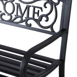 Wyld Haus Rolare 126Cm Steel Black Outdoor Garden Bench Two-Seater With Gliding Option - thumbnail 8