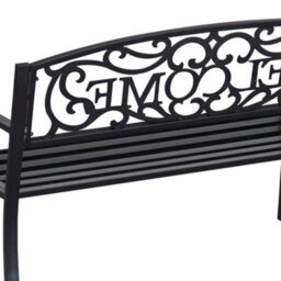 Wyld Haus Rolare 126Cm Steel Black Outdoor Garden Bench Two-Seater With Gliding Option - thumbnail 9