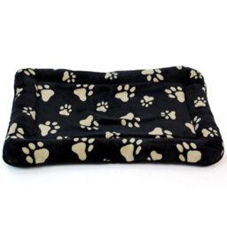 Actiaspet L 36Inch Pawprint Pet Bed Black/tan - thumbnail 2