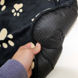 Actiaspet L 36Inch Pawprint Pet Bed Black/tan - thumbnail 3