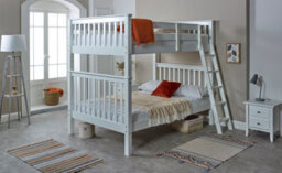 Amani Malvern White Bunk Bed - Convertable Into Two 4Ft Beds (Quad Sleeper) - thumbnail 2
