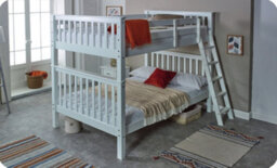 Amani Malvern White Bunk Bed - Convertable Into Two 4Ft Beds (Quad Sleeper) - thumbnail 1