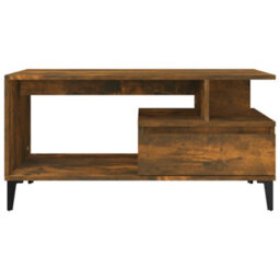 Berkfield Industrial Coffee Table Smoked Oak 90X49X45 Cm Engineered Wood - thumbnail 5
