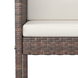 Vidaxl Bar Stools 4 Pcs With Cushions Brown Poly Rattan - thumbnail 6