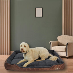 Actiaspet Faux Fur Pet Bed Brown/grey Xxx-Large - thumbnail 3