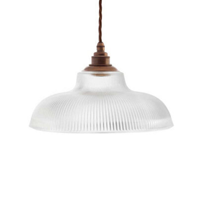 Austen Frosted Glass Pendant Light - Old English Brass - Se Home