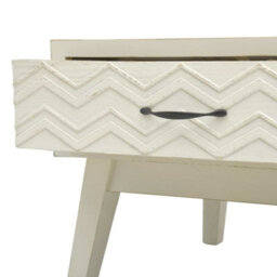 Berkfield Durable Coffee Table With 2 Drawers Carving Grey 110X50X40 Cm Wood - thumbnail 7