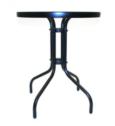 Round Glass Garden Table 60Cm Diameter, Glass Patio Table, Balcony Table Be Furniture - thumbnail 6