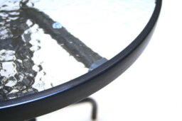 Round Glass Garden Table 60Cm Diameter, Glass Patio Table, Balcony Table Be Furniture - thumbnail 5