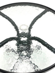 Round Glass Garden Table 60Cm Diameter, Glass Patio Table, Balcony Table Be Furniture - thumbnail 4